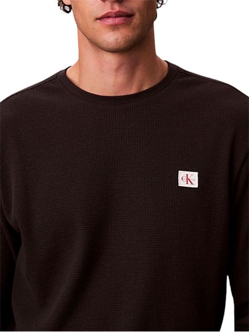 T-shirt manica lunga in cotone Calvin Klein Jeans | LV040EM217UB1